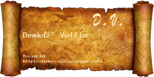 Demkó Vulfia névjegykártya